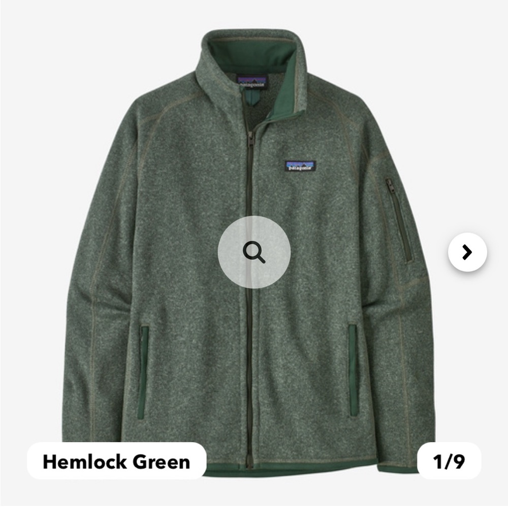 Patagonia Better Sweater Full Zip in Hemlock Green